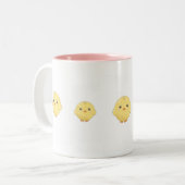 Cute kawaii yellow chick mok (Voorkant links)