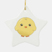 Cute kawaii yellow chick ornament (ster/hart/enz.) (Voorkant)