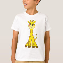 Cute Kawaii Yellow Giraffe Illustration