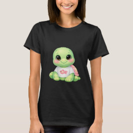 Cute Kawaii Zeeschildpad Chibi Baby Dames T-Shirt