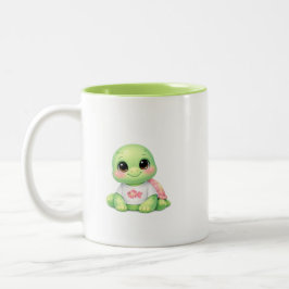 Cute Kawaii Zeeschildpad Dubbelzijdige Twee-Tons M Tweekleurige Koffiemok