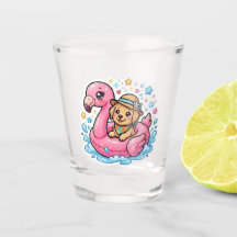 Cute Kawaii Zomer Puppy Flamingo Zwembad FloatStic