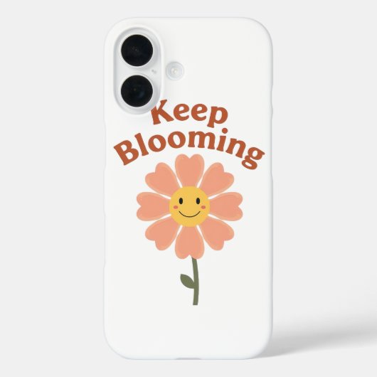 Cute "Keep Blooming" Positive Quote Case-Mate iPhone Case (Achterkant)