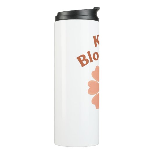 Cute "Keep Blooming" Positive Quote Thermosbeker (Gedraaid links)