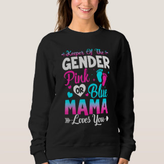 Cute Keeper Of Gender Pink Or Blue Mama Loves You Trui