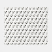 Cute Keesdoorn Cartoon Dog Pattern Keesie Lover's Fleece Deken (Voorkant (Horizontaal))