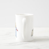 Cute Keesdoorn Puppy en Kitten Kerstmis Holiday Porselein Kop (Achterkant)