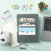 Cute Keeshond Dogs Kees Holiday Vinyl Sticker Set (iPad Cover)