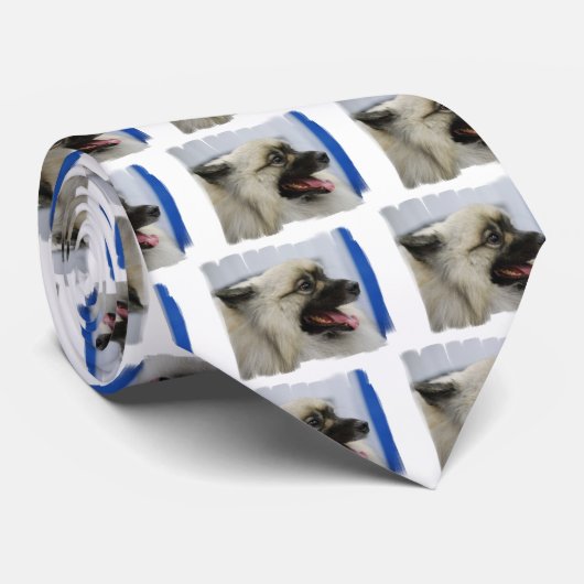 Cute Keeshond Stropdas (Opgerold)
