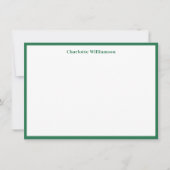 Cute Kelly Green Border Persoonlijke Stationery Bedankkaart (Voorkant)