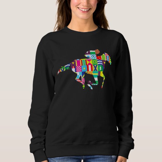 Cute Kentucky Horse Racing Silks Trui (Voorkant)
