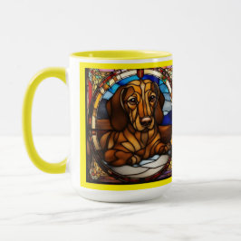 Cute keramische koffiemok met teckel mok