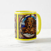 Cute keramische koffiemok met teckel mok (Voorkant rechts)