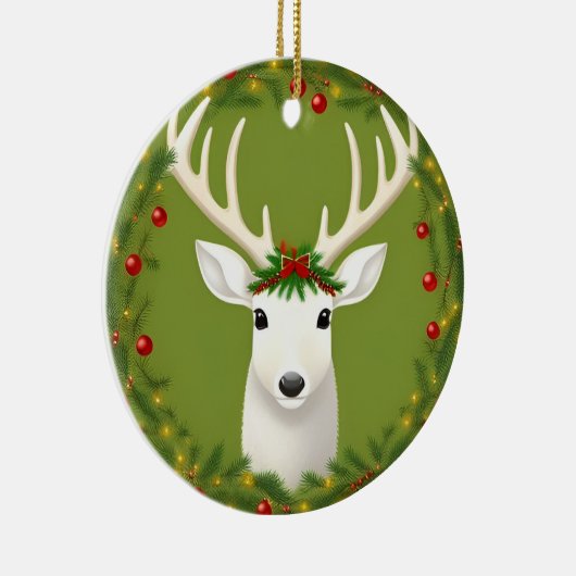 Cute kermas hert keramisch ornament (Rechts)