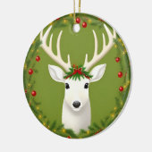 Cute kermas hert keramisch ornament (Links)