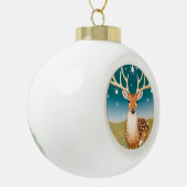 Cute kermas hert keramische bal ornament (Links)