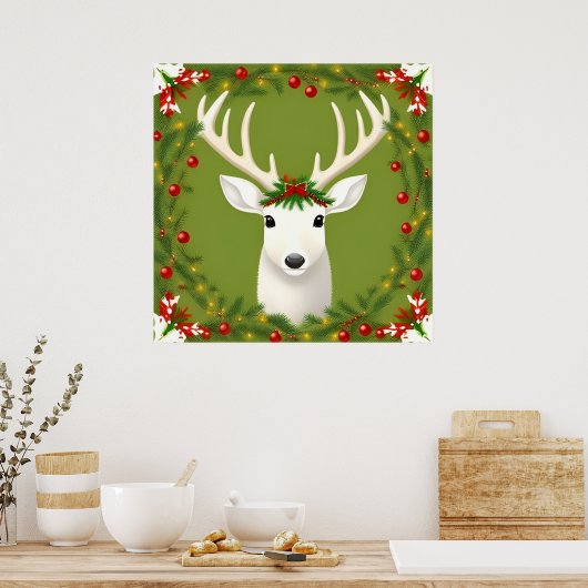 Cute kermas hert poster (Keuken)