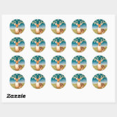 Cute kermas hert ronde sticker (Vel)