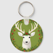 Cute kermas hert sleutelhanger (Voorkant)