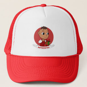 Cute Kerst baby cartoon Trucker Hoed Pet