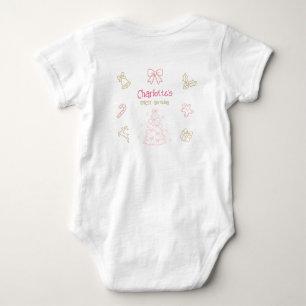 Cute Kerst Baby Eerste Verjaardag Rompertje Romper