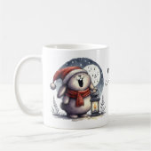 Cute kerst Bunny Koffiemok (Links)