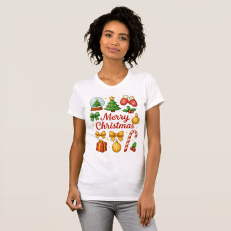 Cute Kerst Clipart Familie T-shirt Cadeau