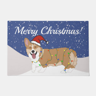 Cute kerst Corgi Deurmat