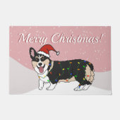 Cute kerst Corgi Deurmat (Voorkant)