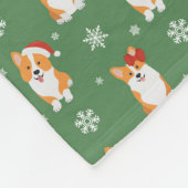 Cute kerst Corgi Fleece Deken (Hoek)