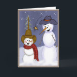 Cute kerst Cowboy Snowman Feestdagen Kaart<br><div class="desc">Afbeelding werd gemaakt door de Missouri kunstenaar,  Deborah Miller. Digitale creatie van een casual en leuke kaart.</div>