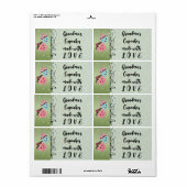 Cute Kerst Cupcakes Adreslabel Etiket (Full Sheet)
