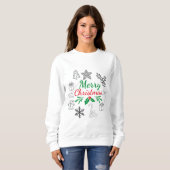 Cute Kerst Doodle Sweatshirt (Voorkant volledig)