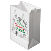 Cute Kerst Doodles cadeautas (Voorkant Gekanteld)