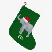 Cute kerst Elephant Grote Kerstsok (Voorkant (Hangend))