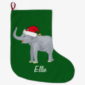 Cute kerst Elephant Grote Kerstsok (Voorkant)