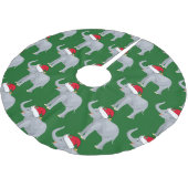 Cute kerst Elephant Kerstboom Rok (Gekanteld)