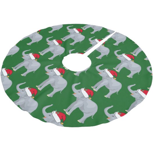 Cute kerst Elephant Kerstboom Rok (Gekanteld)