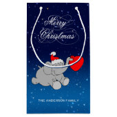 Cute kerst Elephant Klein Cadeauzakje (Achterkant)