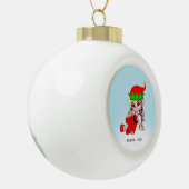 Cute Kerst Elf Metaal Ornament (Links)