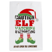 Cute kerst "Elf Watching" feestdag cadeautas (Voorkant)