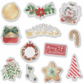 Cute Kerst Festiv Sticker Set (Voorkant)