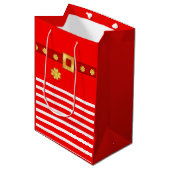 Cute kerst gestreepte cadeautas (Voorkant Gekanteld)