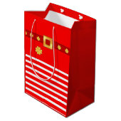 Cute kerst gestreepte cadeautas (Achterkant Gekanteld)