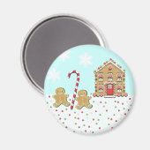 Cute Kerst Gingerbread Koekjes Huis Magneet (Voorkant / Achterkant)