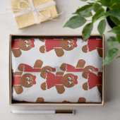 Cute kerst Gingerbrood Girl Tissuepapier (Geschenk)