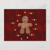 Cute kerst Gingerbrood Man Feestdagenkaart (Voorkant)