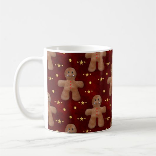 Cute kerst Gingerbrood Man Koffiemok (Links)