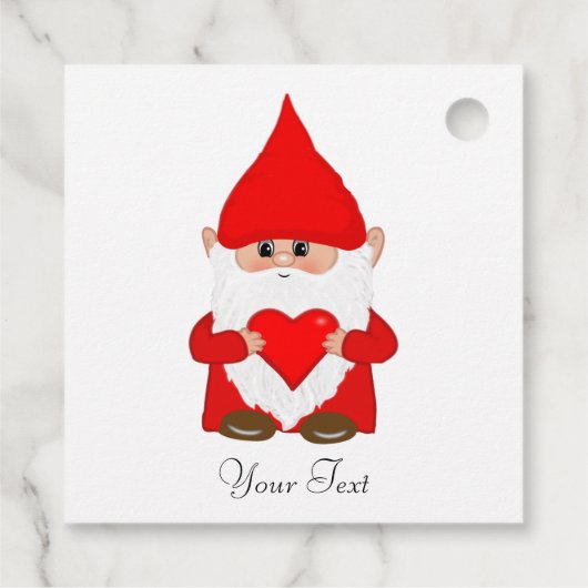 Cute kerst Gnome Bedankjes Labels (Achterkant)