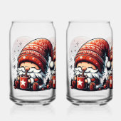 Cute kerst Gnome Blikvorm Glas (Voorkant)